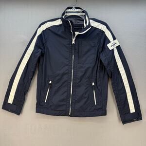 Abercrombie & Fitch Jacket Youth XL Blue White Saranac Lake Jacket 90's Vintage